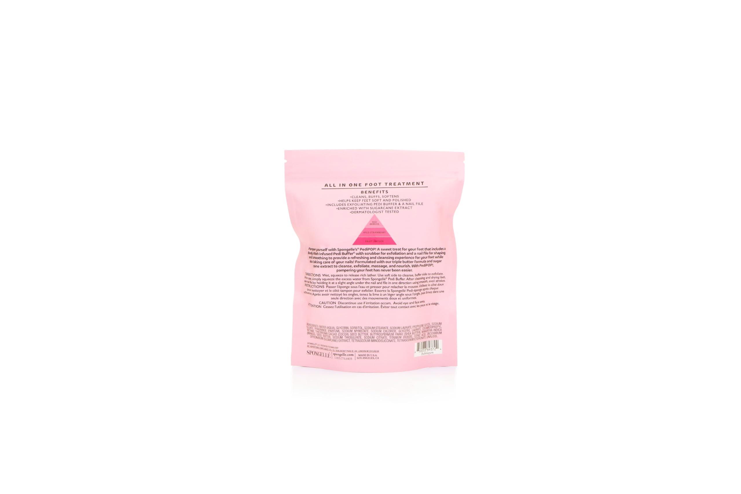 SPONGELLÉ Bubblegum PediPOP! scent enhances daily foot care routine.
