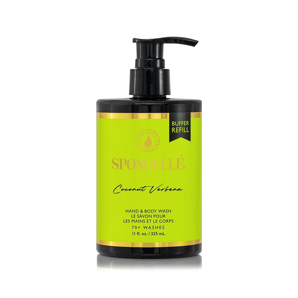 SPONGELLÉ Coconut Verbena Body Wash bottle with fragrant, refreshing cleanse.