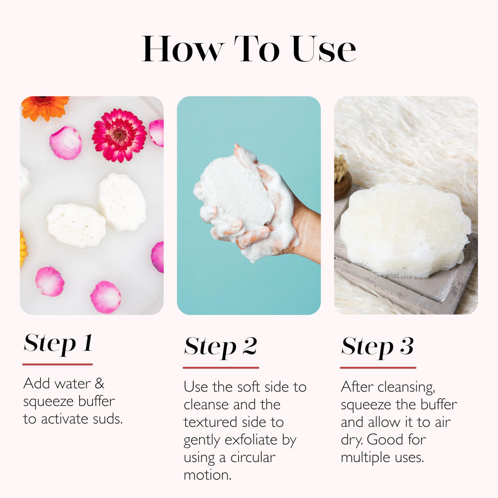 Spa-like at-home pedicure with SPONGELLÉ Coconut Verbena Pedi-Buffer.