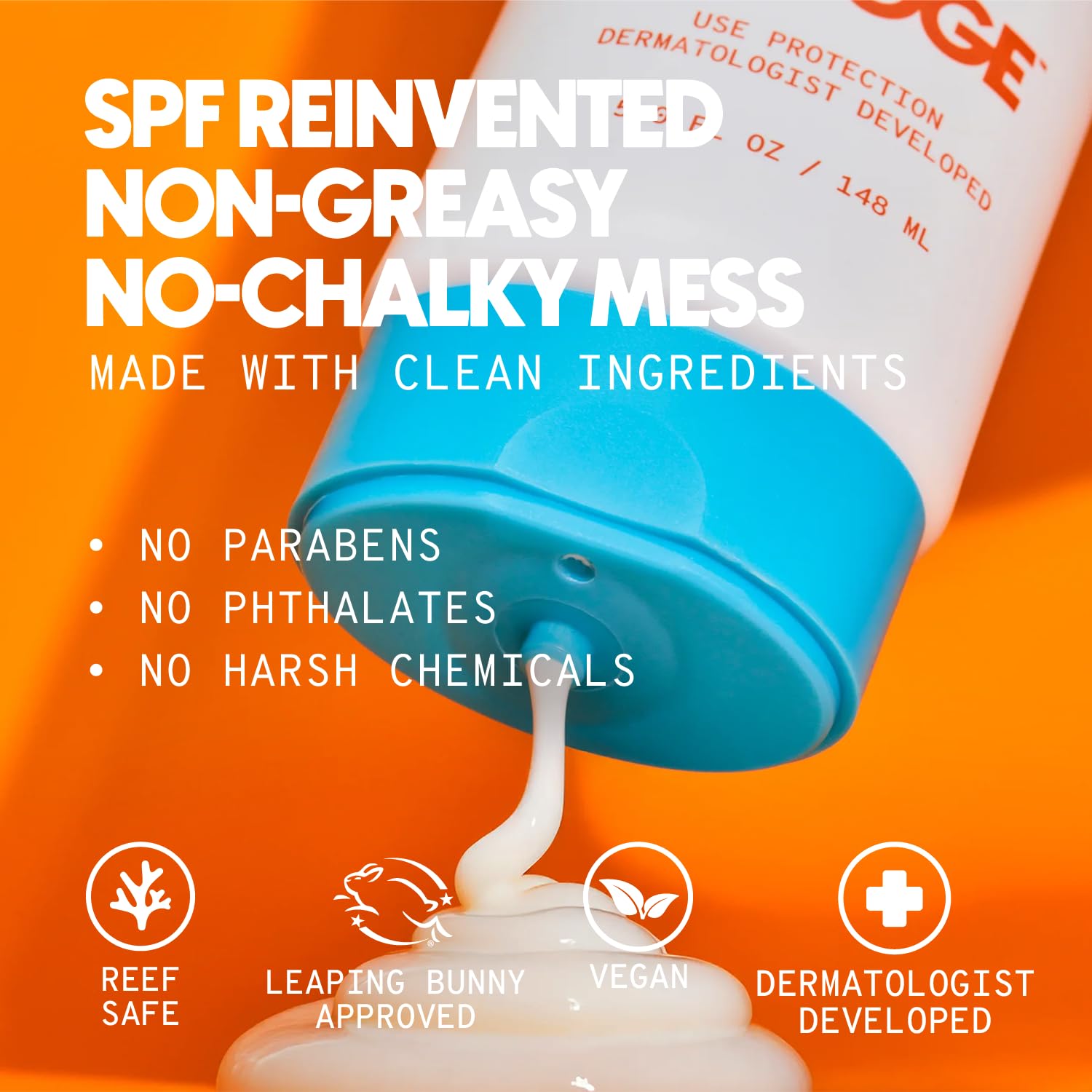 Reef-safe, cruelty-free labeling on SPOOGE product
