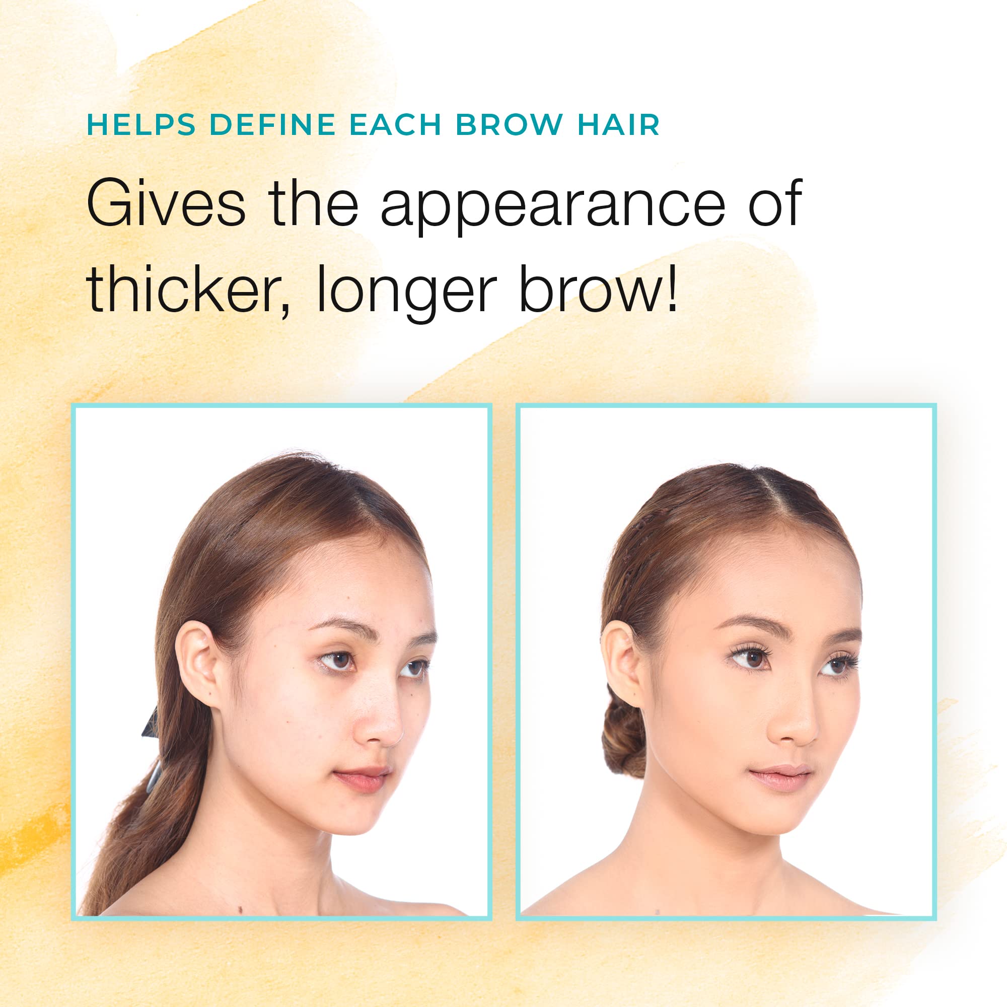 Sport Cosmetics eyebrow color with natural plant extracts packaging highlights gentle formula