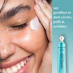 Spring Sisters eye cream tube close-up showing precise dosage