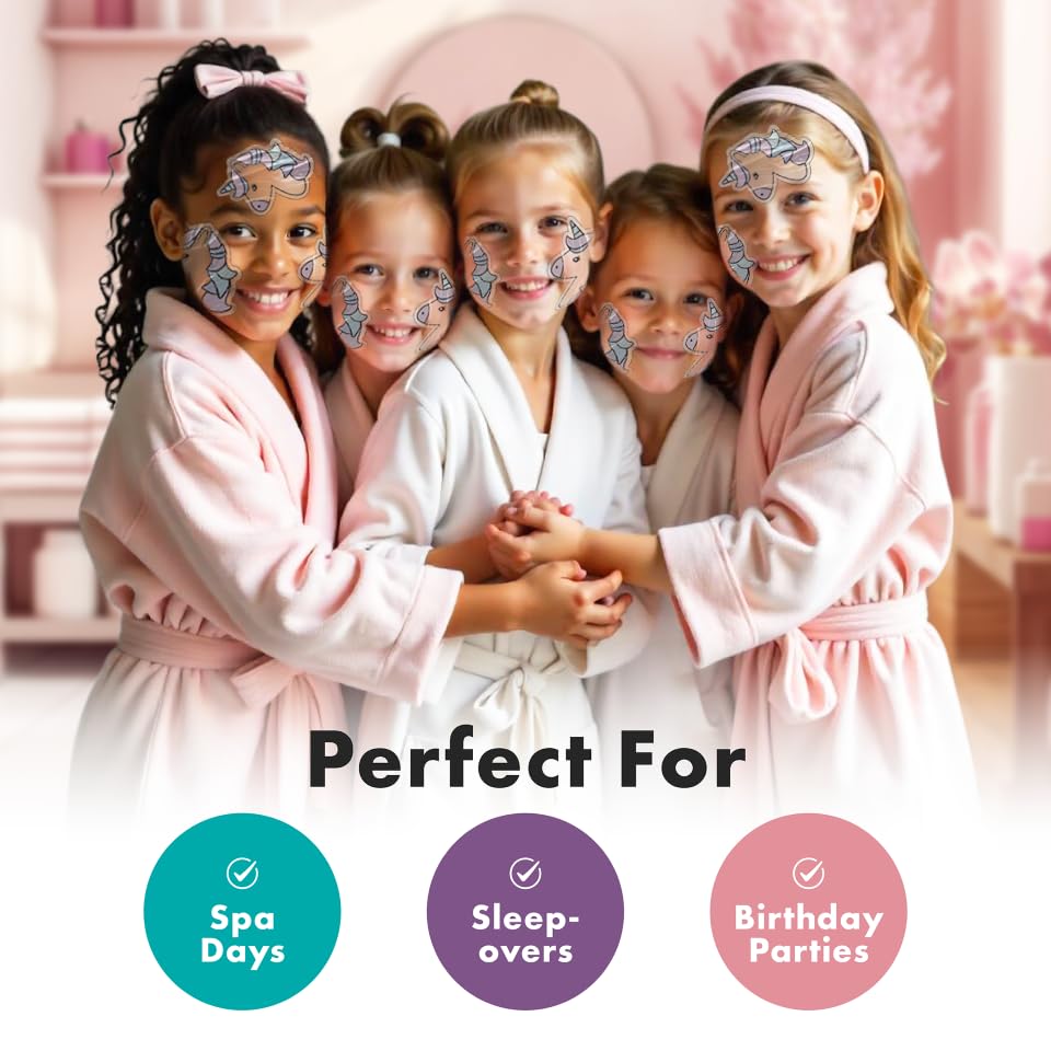 Sprk Naturals party favors unicorn masks ideal for birthdays and sleepovers.