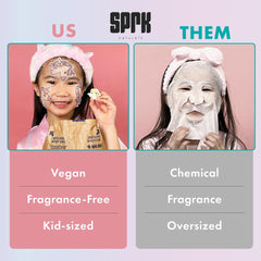 Sprk Naturals Unicorn Kids Masks pack with cute designs for a fun spa night.