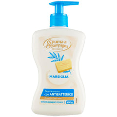 Spuma di Sciampagna Marsiglia bottle front with classic scent and neutral pH.