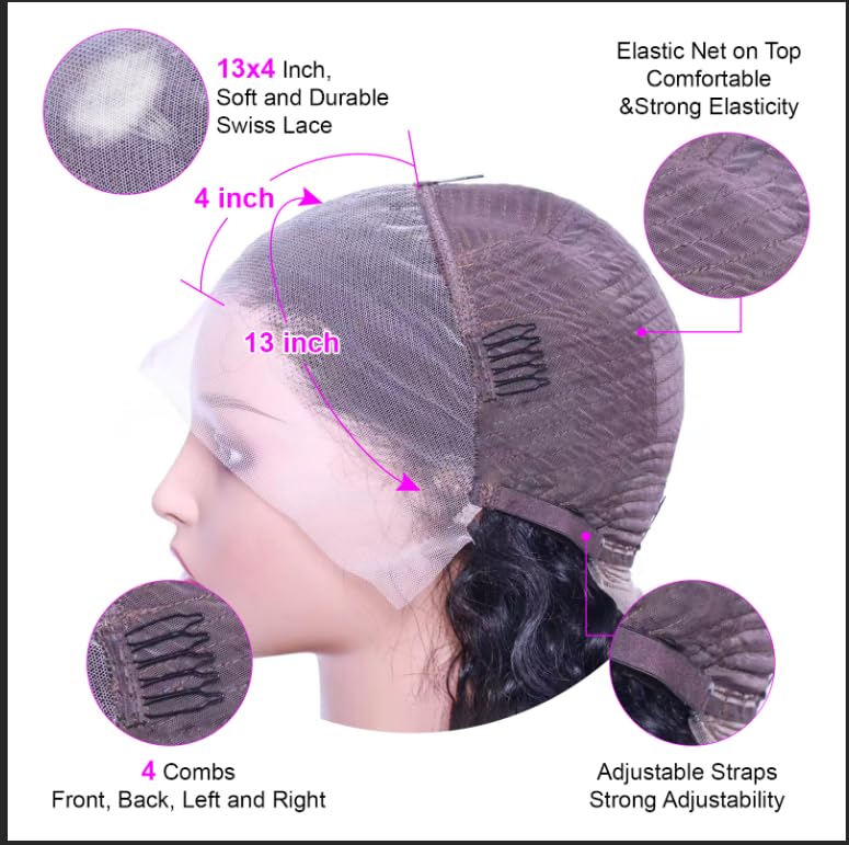 SQU&CIR natural-parting lace front wig for effortless daily styling.