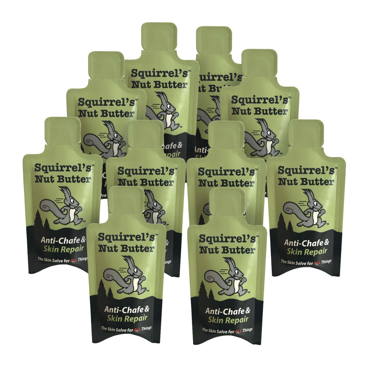 Squirrel's Nut Butter 9ml adventure packet close-up for mess-free on-the-go use