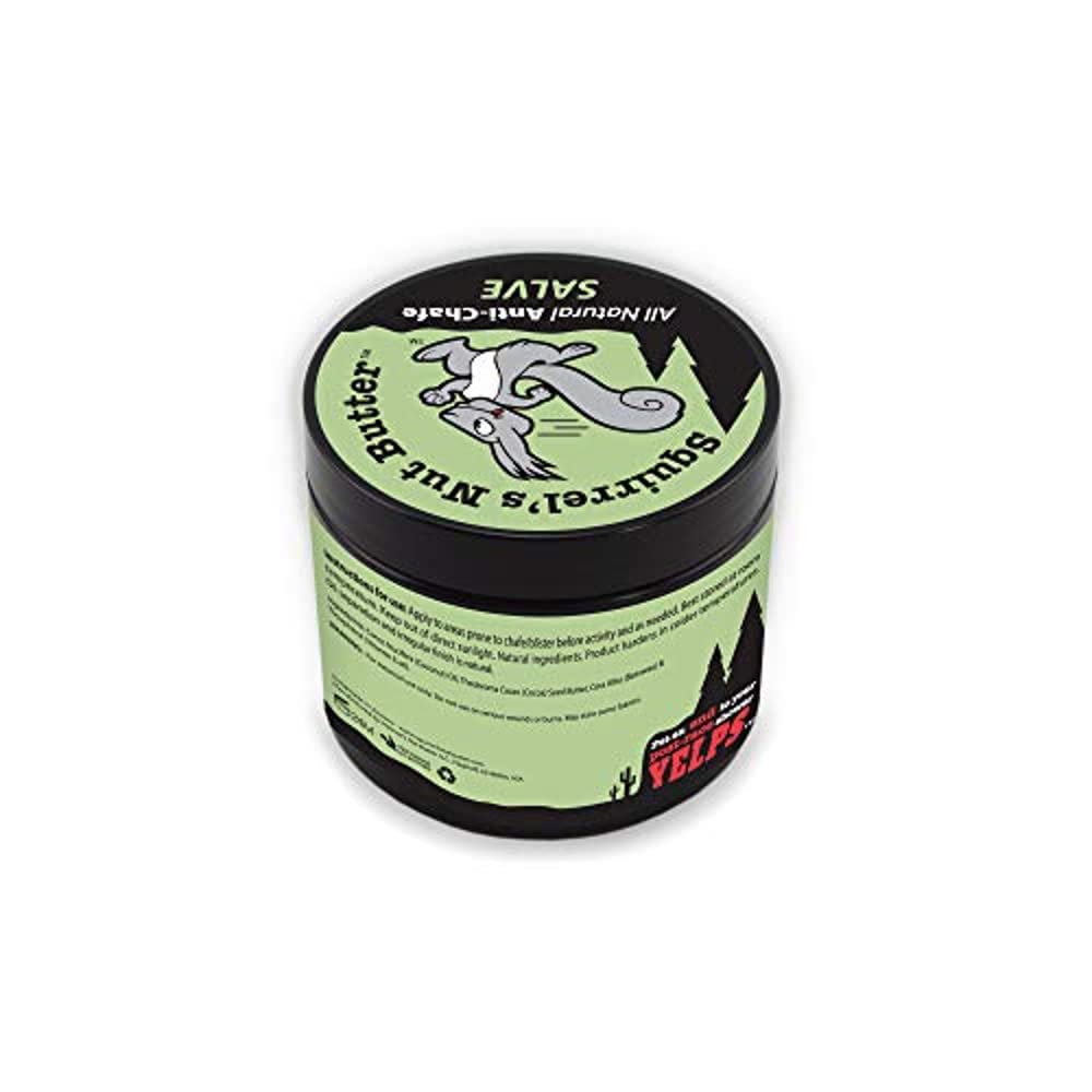 Squirrel's Nut Butter anti-chafe tub opening illustrating easy waterproof application