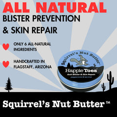 Applying Happie Toes cream on dry feet demonstrates soothing hydration