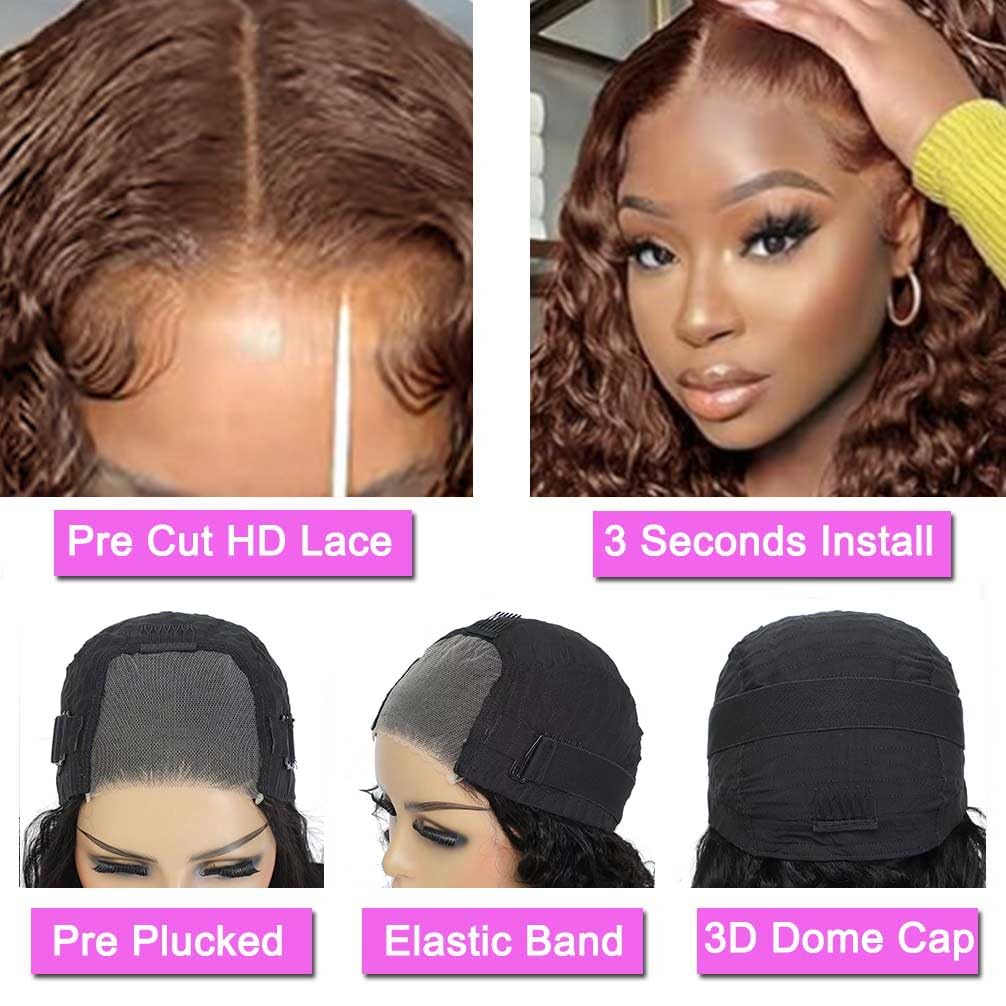 Srakuw 100% Brazilian human hair wig offers versatile styling and natural movement.