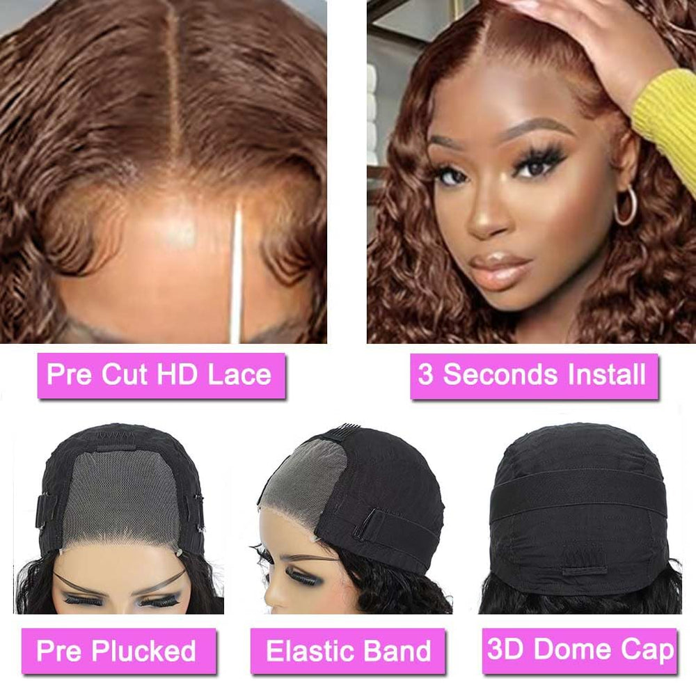 Srakuw 100% Brazilian human hair wig offers versatile styling and natural movement.