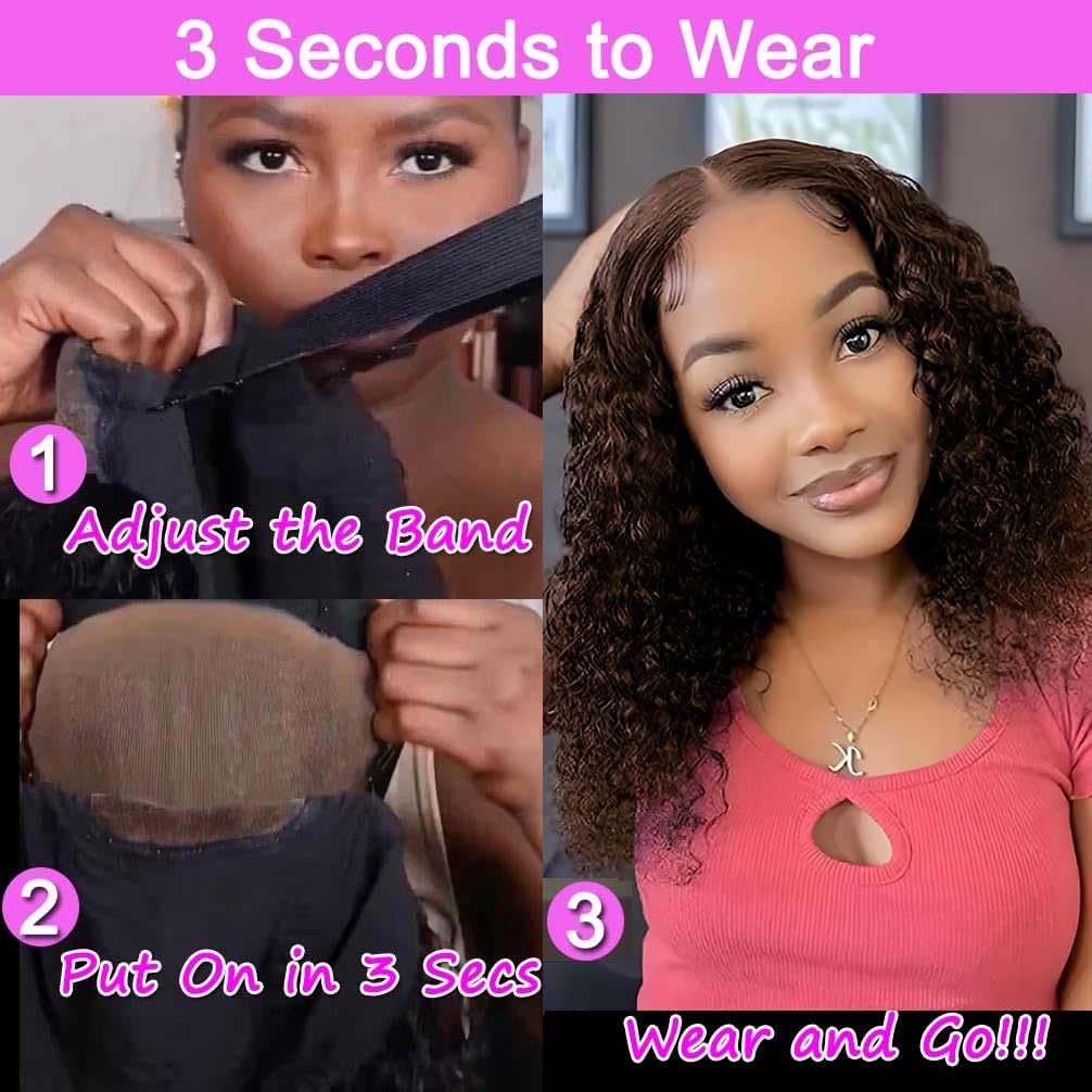 Srakuw chocolate brown lace front wig 4x4 closure enables seamless parting.