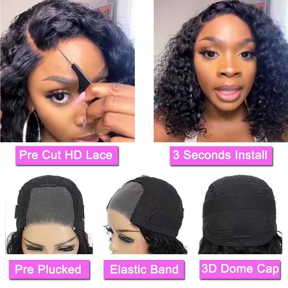 Srakuw human hair wig pre plucked for natural hairline.