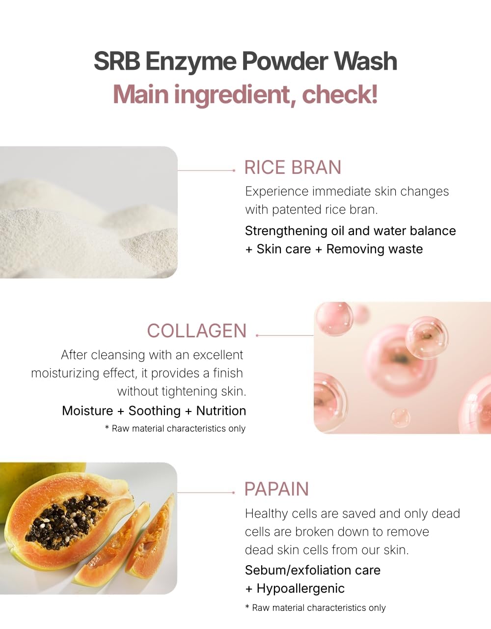 SRB Collagen infused exfoliating cleanser enhances texture and brightness