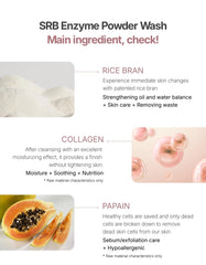 SRB Collagen infused exfoliating cleanser enhances texture and brightness