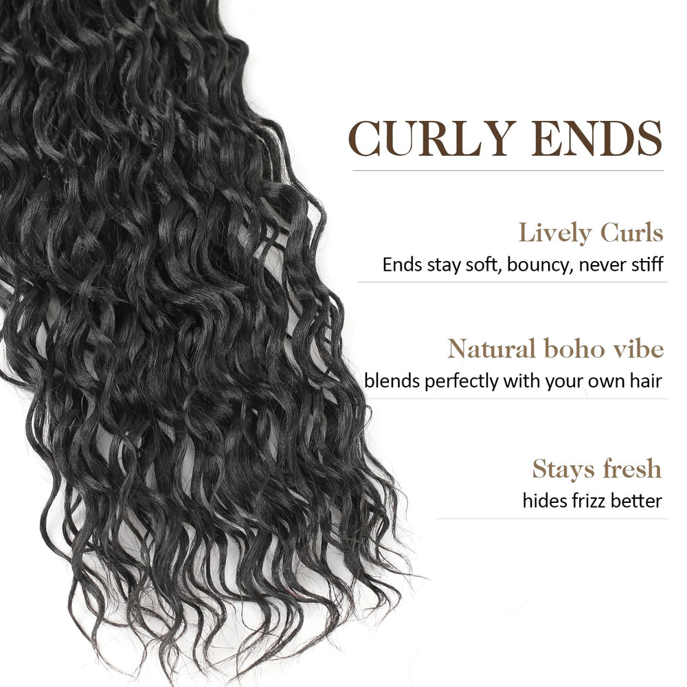 Srcdtvlk Boho Island Twist 24in curly ends detail for natural finish
