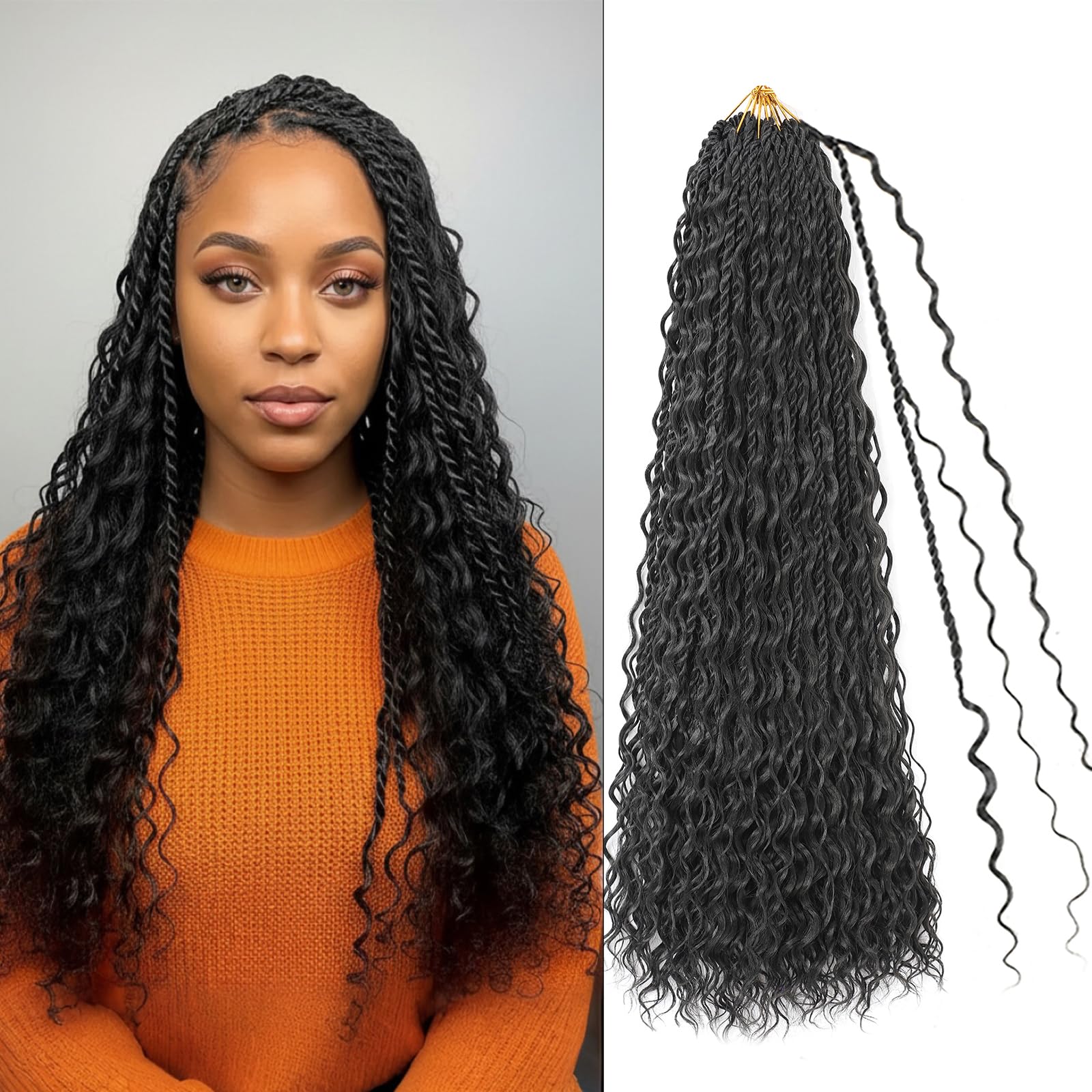 Srcdtvlk Boho Island Twist 24in package view showing eight packs for a fuller look
