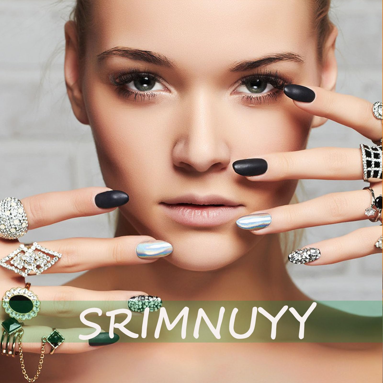 SRIMNUYY double‑sided nail file for shaping and buffing.