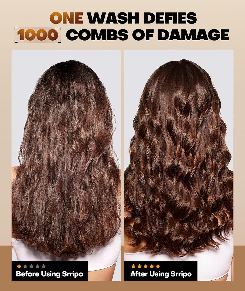 Srripo Collagen Hair Mask texture shows a light, silky finish for easy absorption.