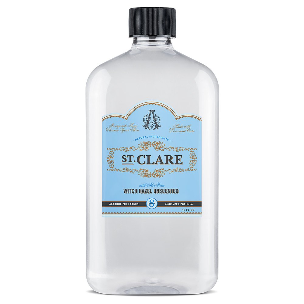 St Clare Aloe & Witch Hazel Toner bottle with fragrance-free formula for sensitive skin