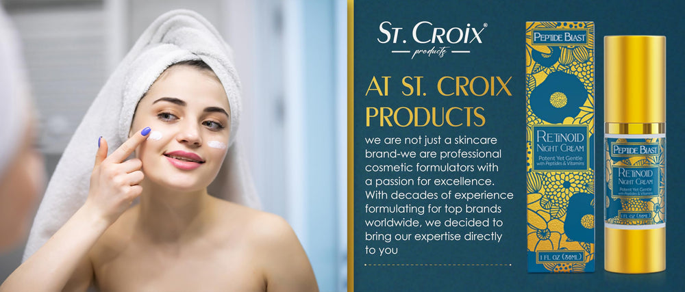 St. Croix Peptide Blast Night Cream glow preview suggests improved texture.