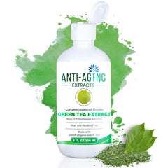 St. Croix Pure Green Tea Extract bottle for skin and hair care.