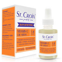 St Croix Vitamin C Face Oil Serum bottle front promotes hydration and glow