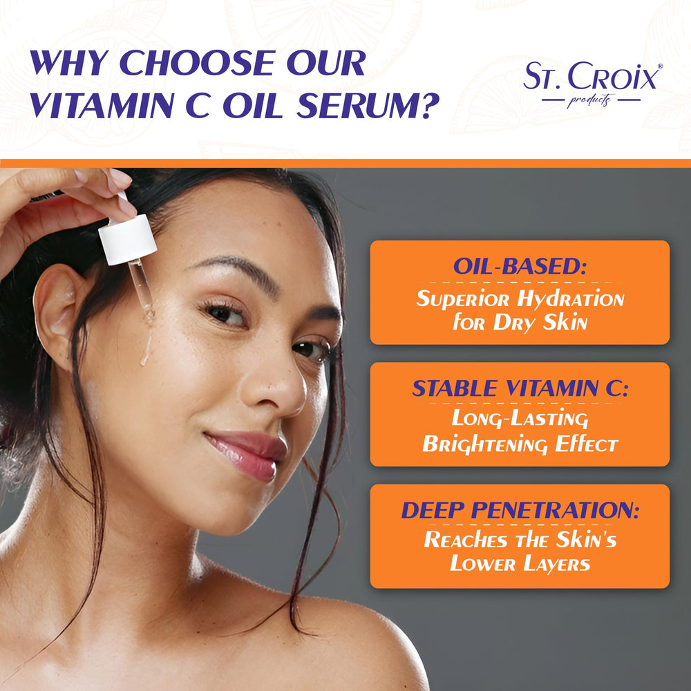 St Croix Vitamin C Serum dropper pour shows even application