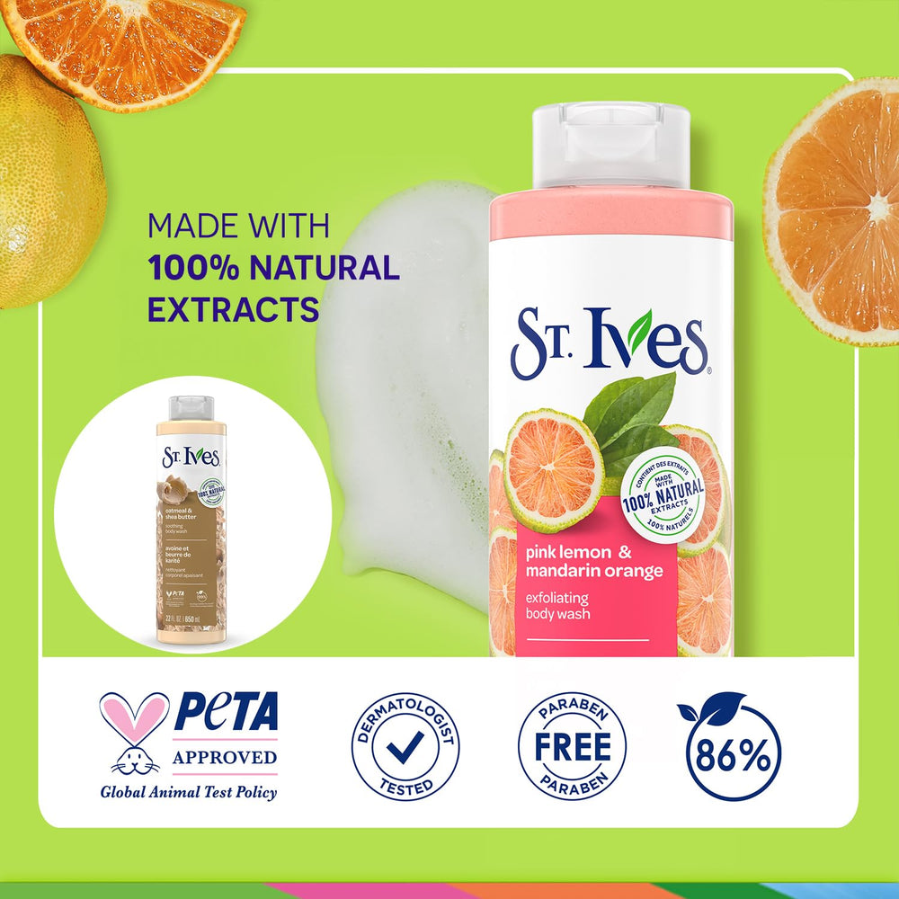 St. Ives 2-pack packaging uses recycled bottles for planet-friendly care.