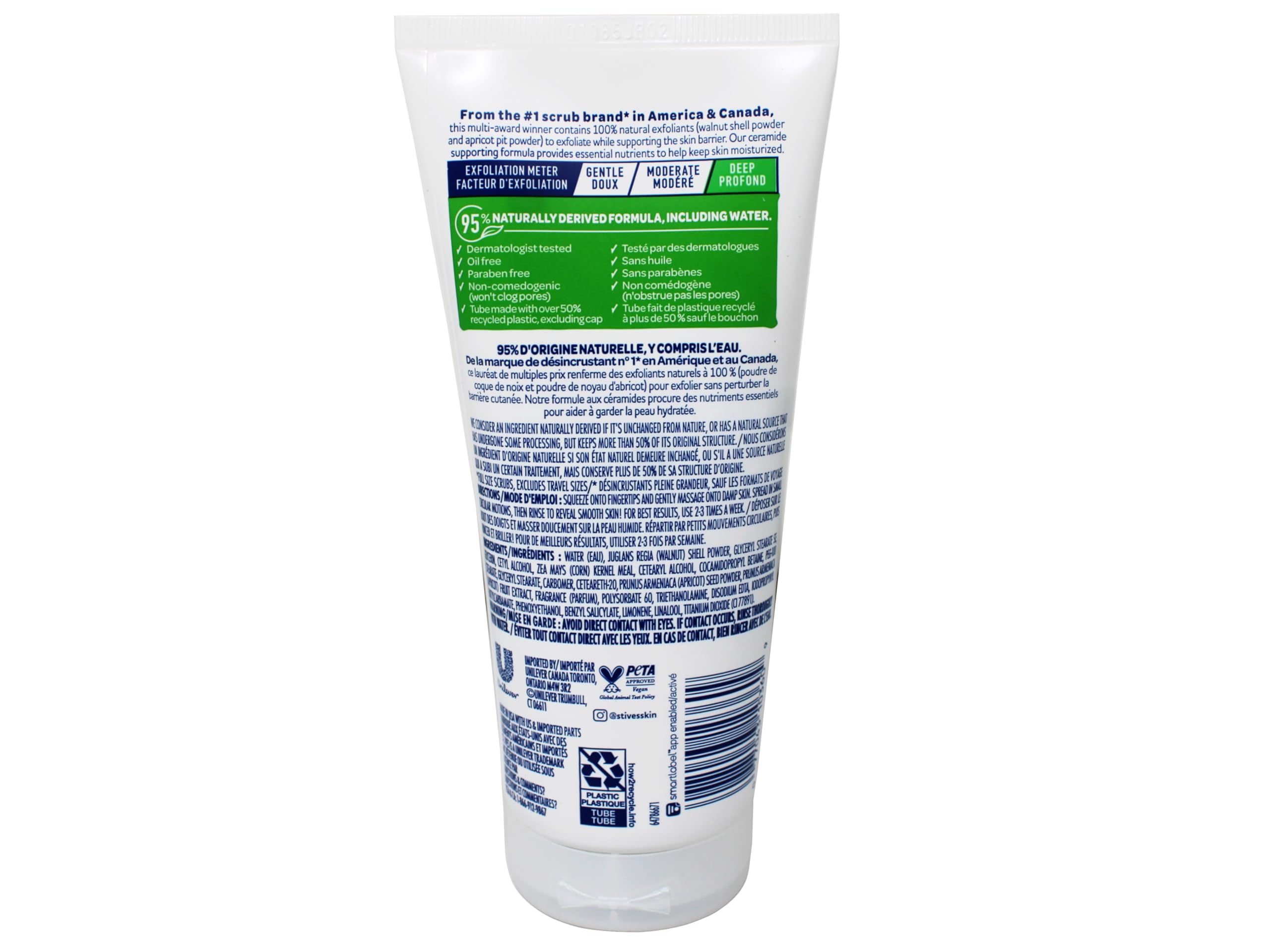 St. Ives Fresh Skin Scrub 6 oz tub showing apricot color for soft skin prep