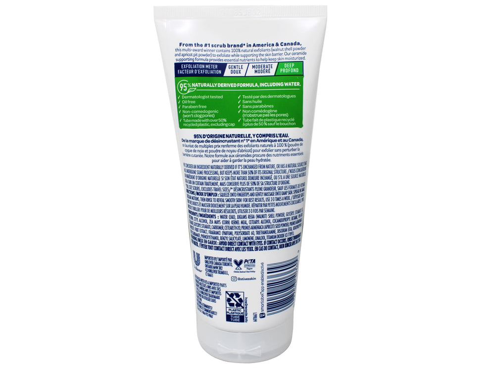 St. Ives Fresh Skin Scrub 6 oz tub showing apricot color for soft skin prep