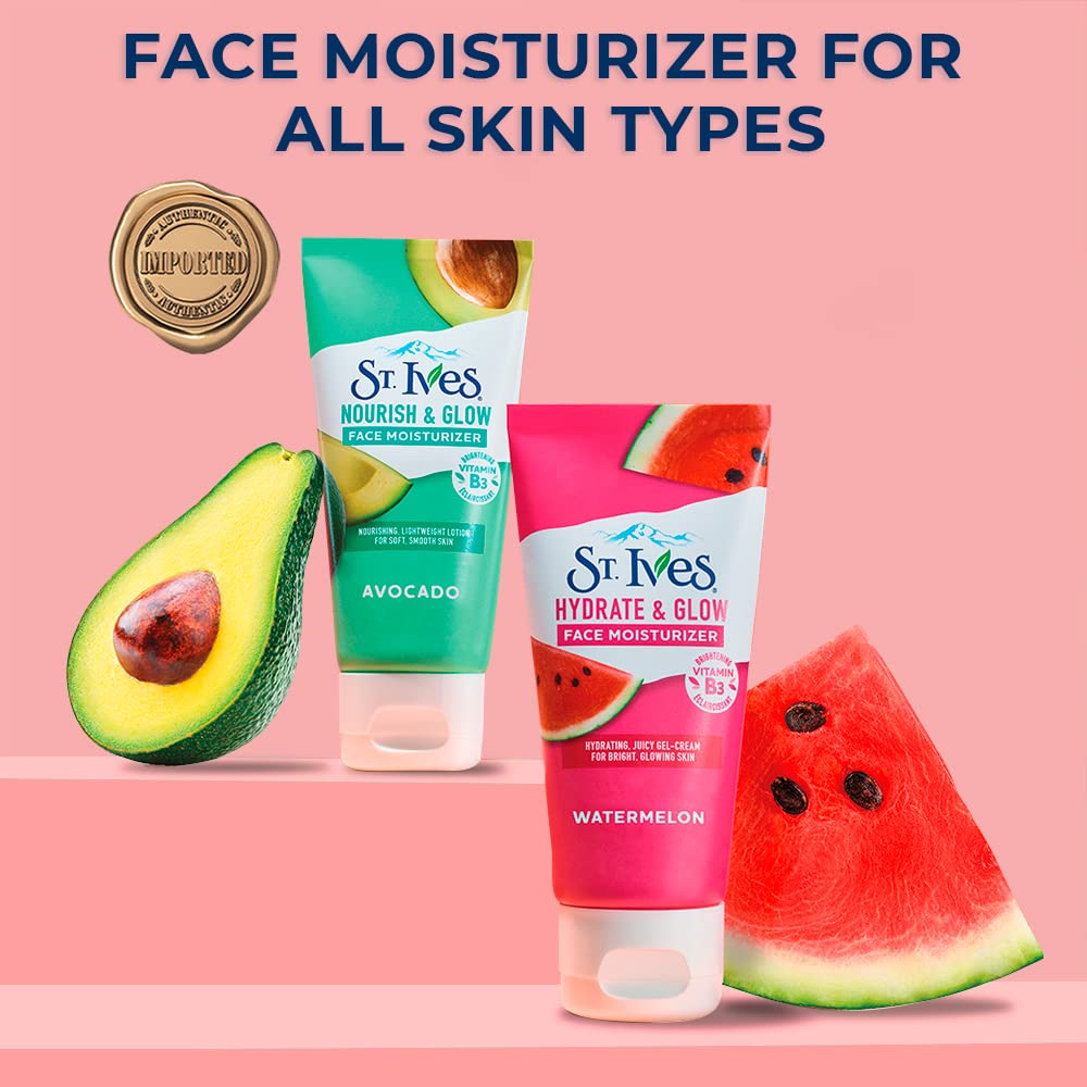 St. Ives Hydrate & Glow Watermelon packaging with 3 oz size.