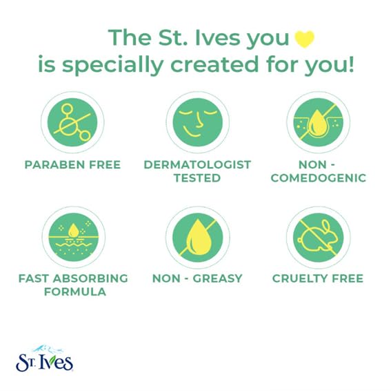 St. Ives moisturizer being applied to the face for smooth hydrated skin.