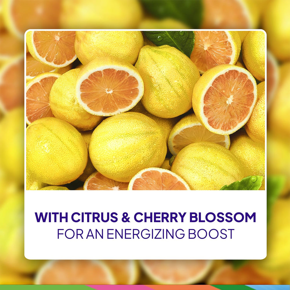 Cruelty-free and PETA-approved packaging with citrus notes.