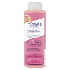 St. Ives pink lemon mandarin exfoliating particles for gentle smoothing.
