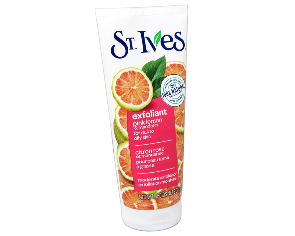 St. Ives Radiant Skin Scrub texture closeup highlights gentle exfoliation.
