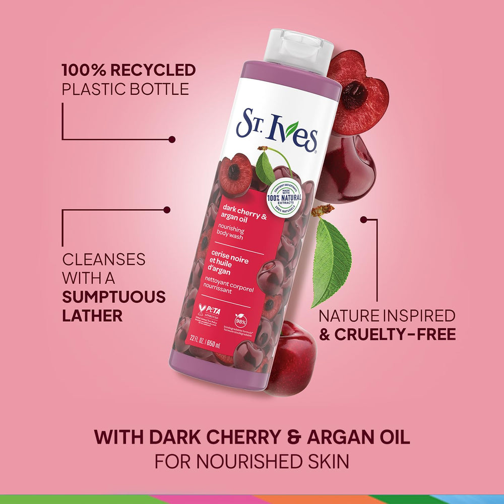 Recycled packaging highlight on ST. IVES bottle