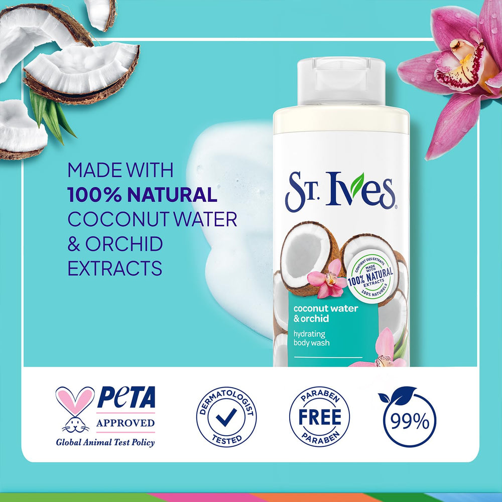St. Ives uses 100% recycled plastic bottles for packaging