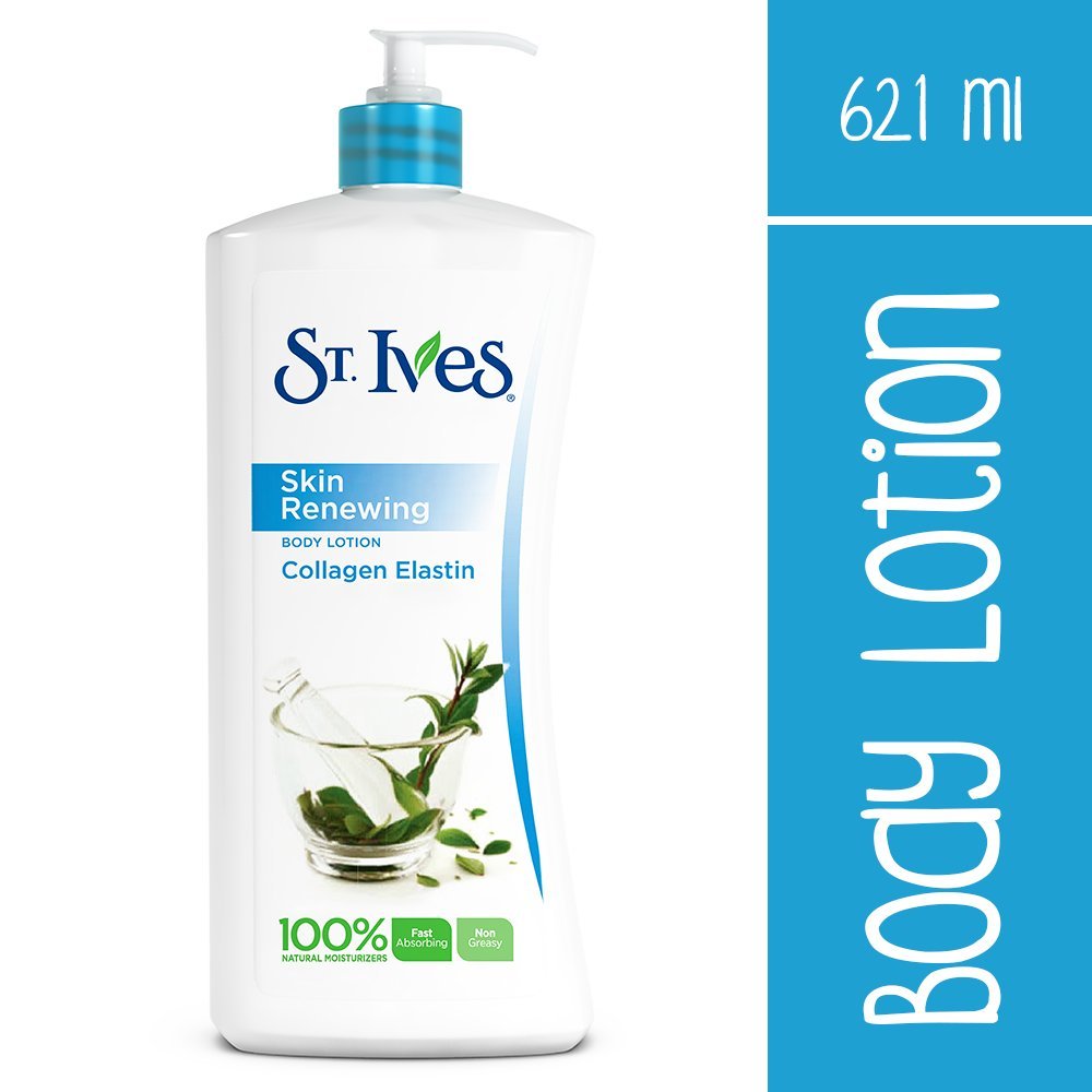 St. Ives Renewing Collagen & Elastin close-up shows smooth texture.