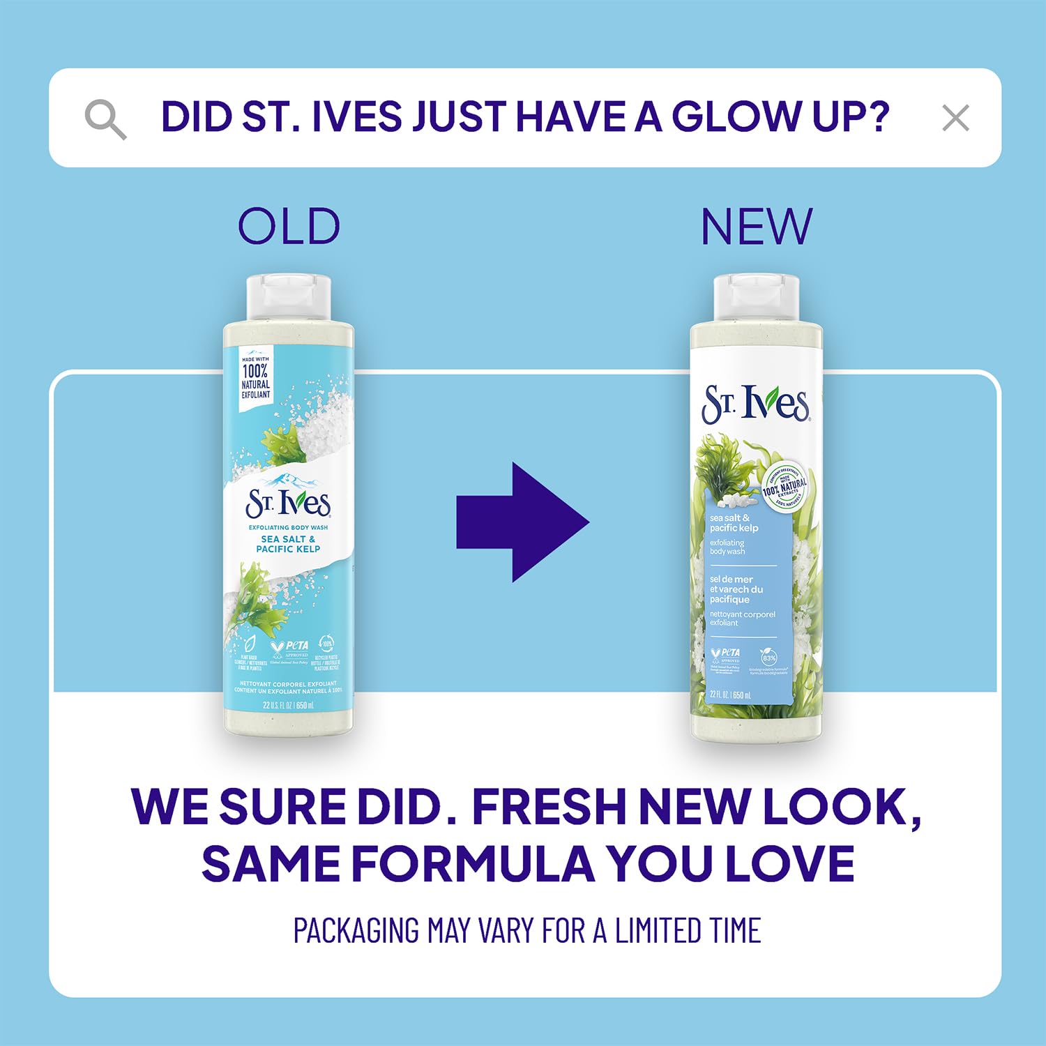 Creamy lather texture of the body wash with kelp and sea salt.