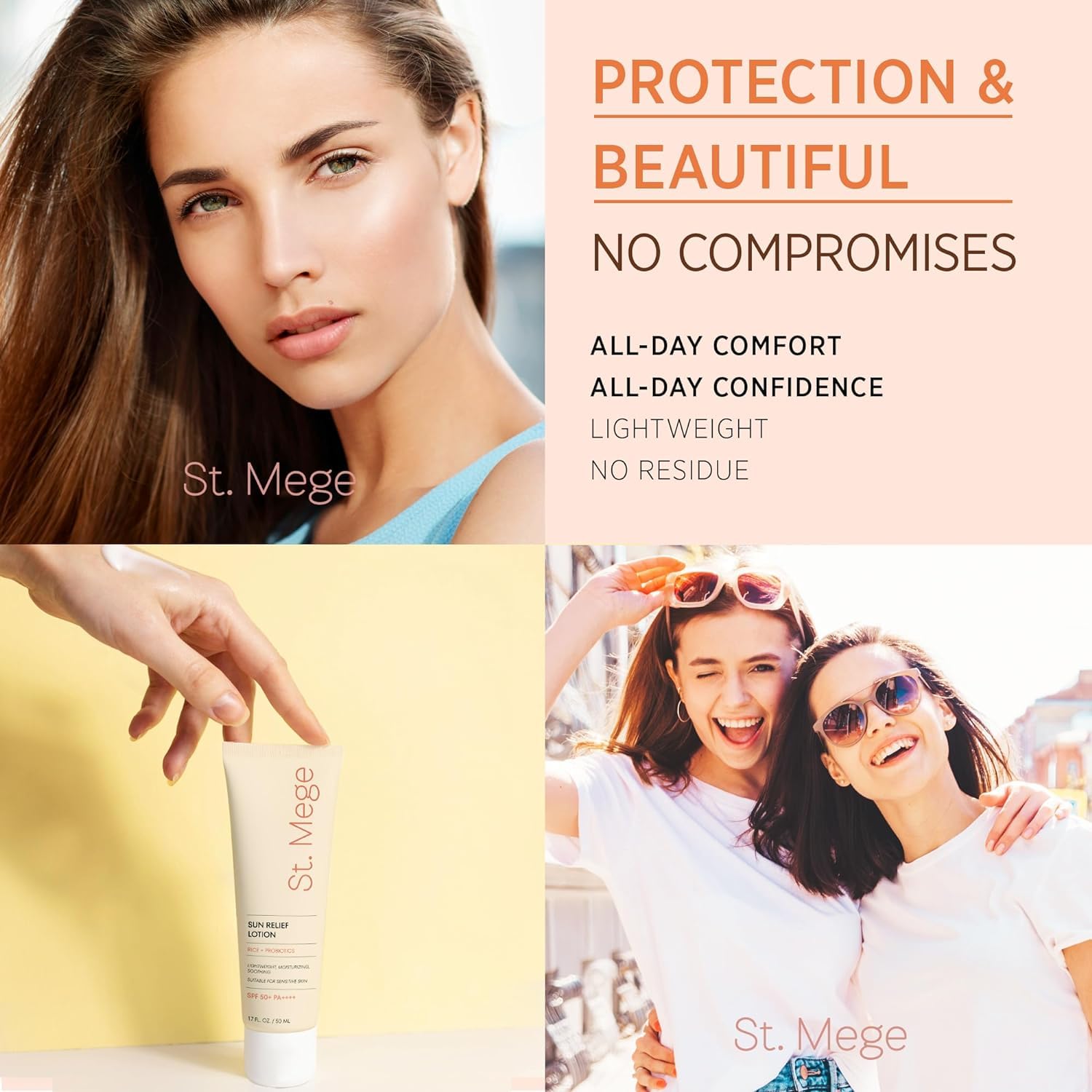 Lightweight, fast-absorbing formula shown on skin with no greasiness.