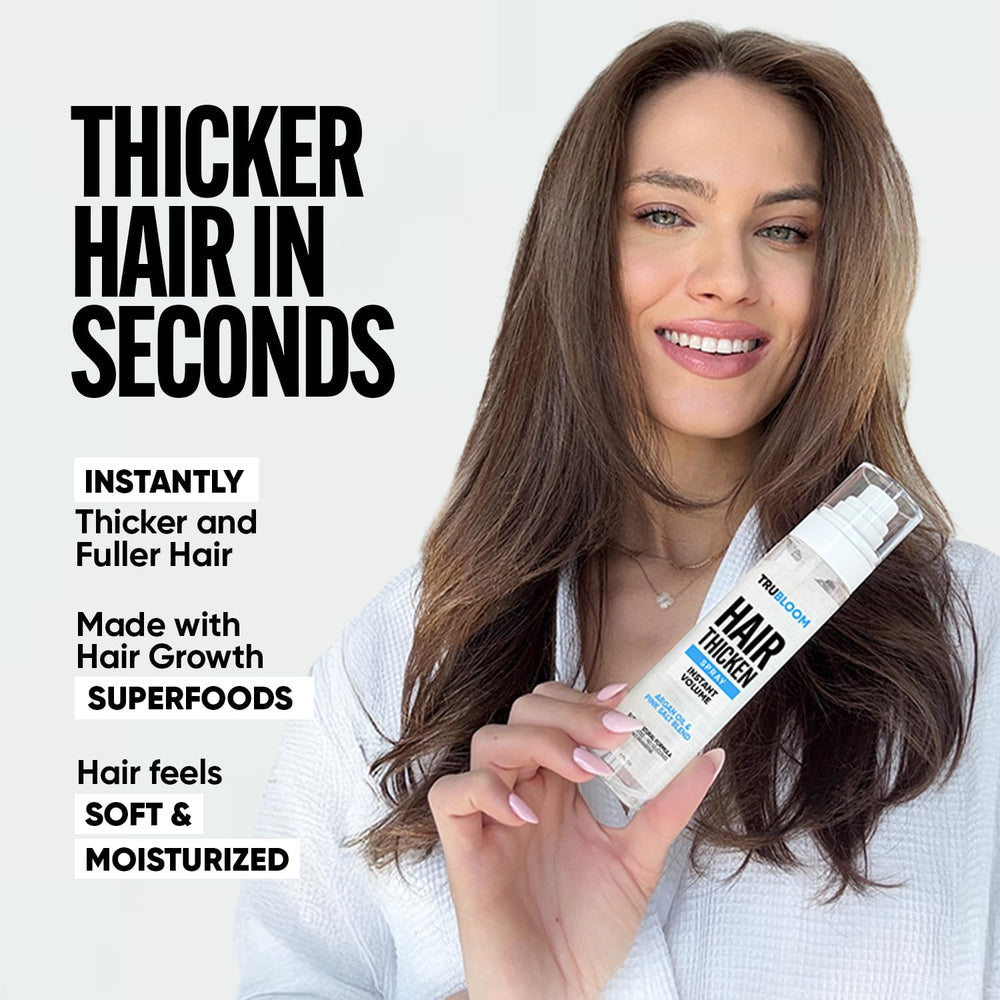 Soft, touchable hair after Tru Bloom with no sticky residue.