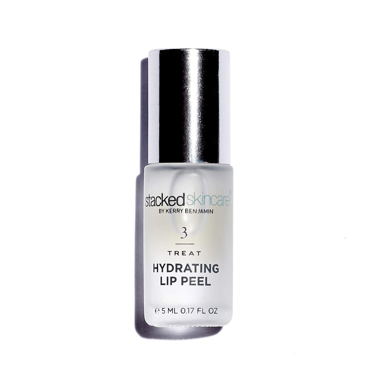 StackedSkincare lip peel no-rinse bottle for easy exfoliation and hydration.