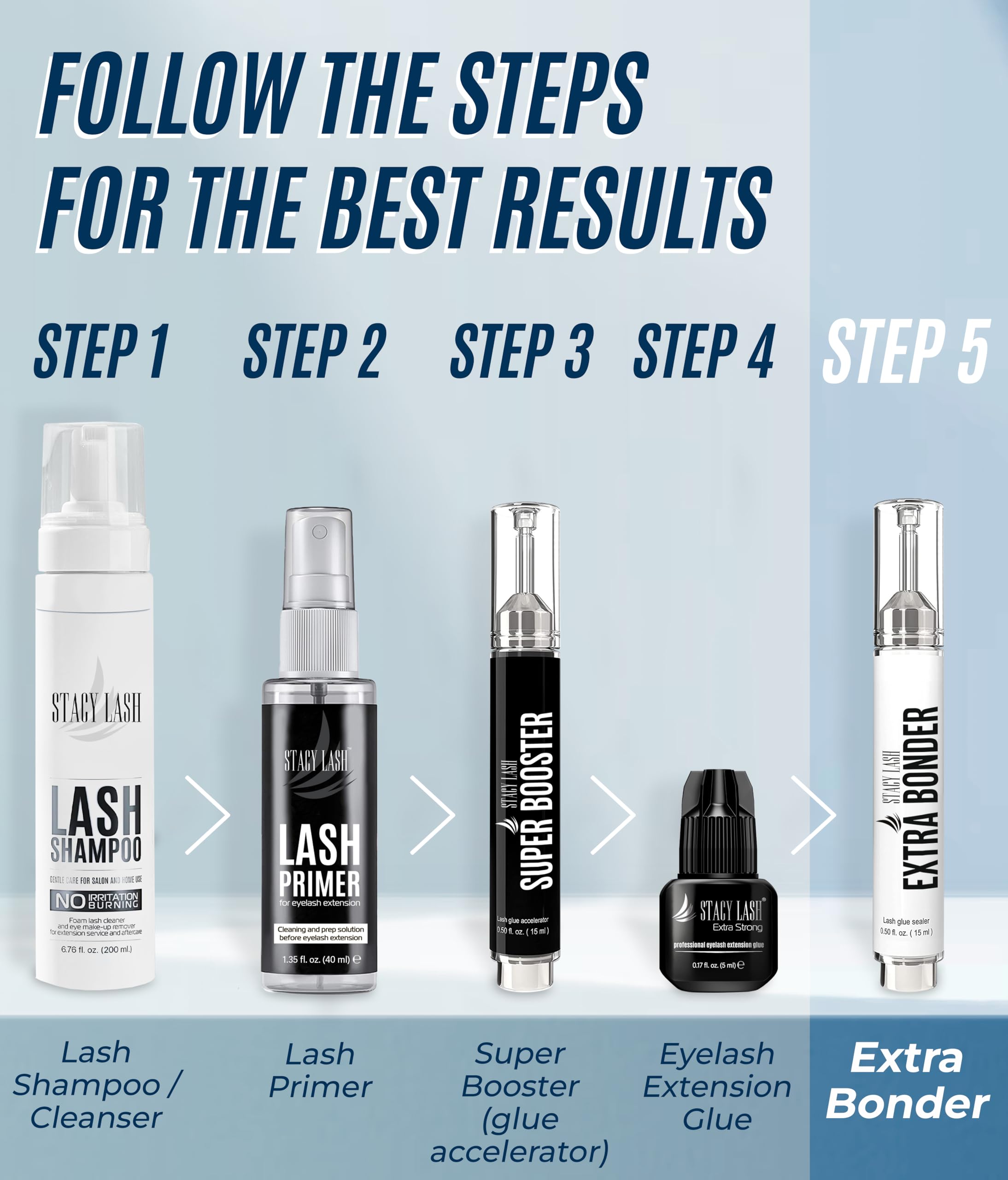 STACY LASH BONDER seals fumes to support comfortable lash applications