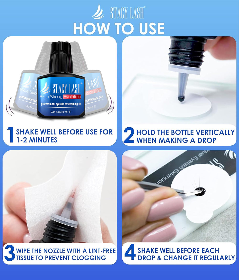 STACY LASH professional-use-only glue for certified technicians.