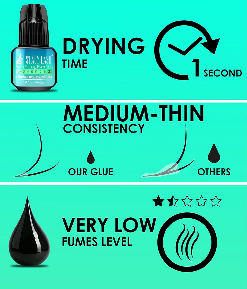 STACY LASH sealed package preserves formula freshness for strong bonds.