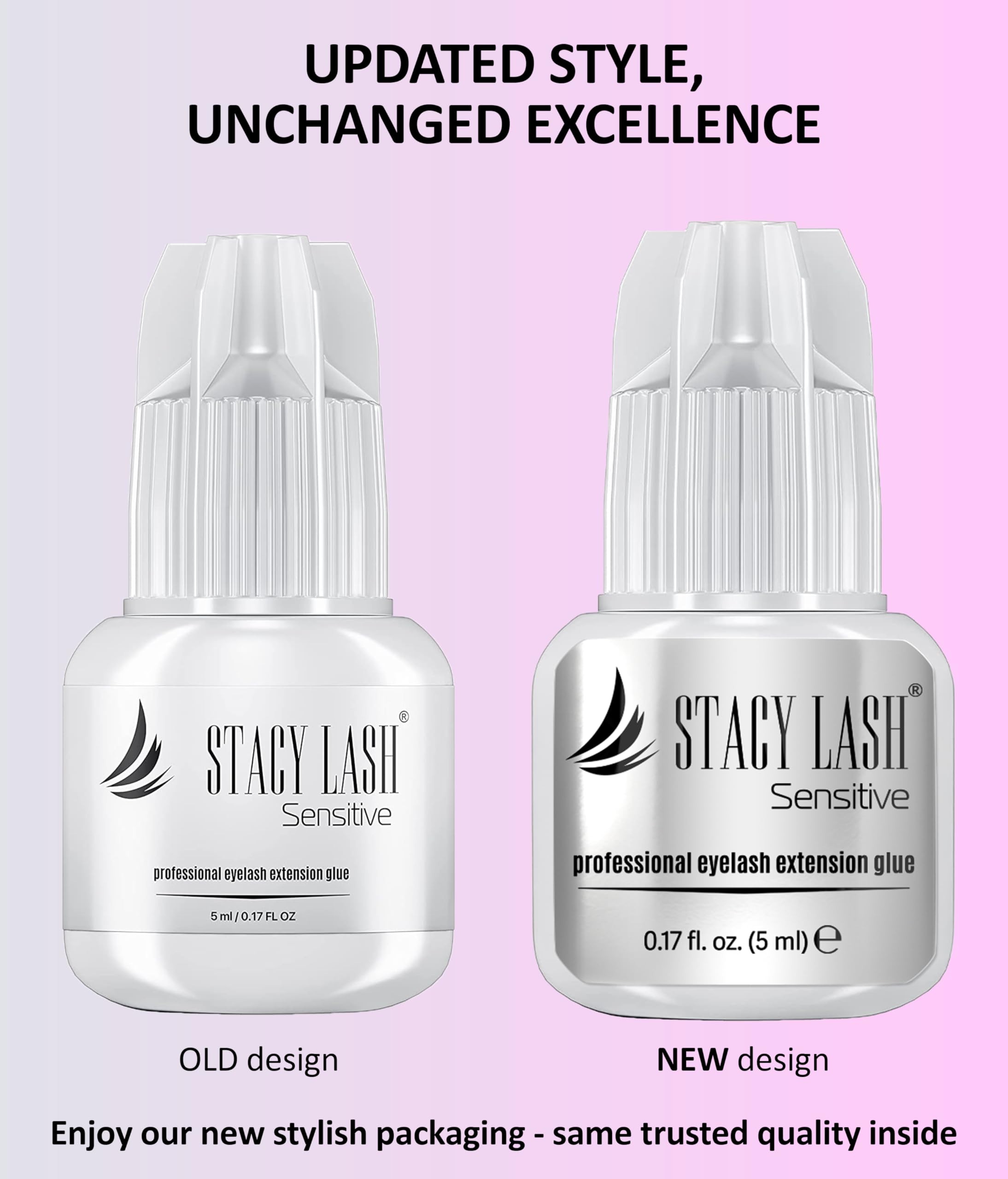 STACY LASH glue dries in 5–6 seconds for efficient lash service