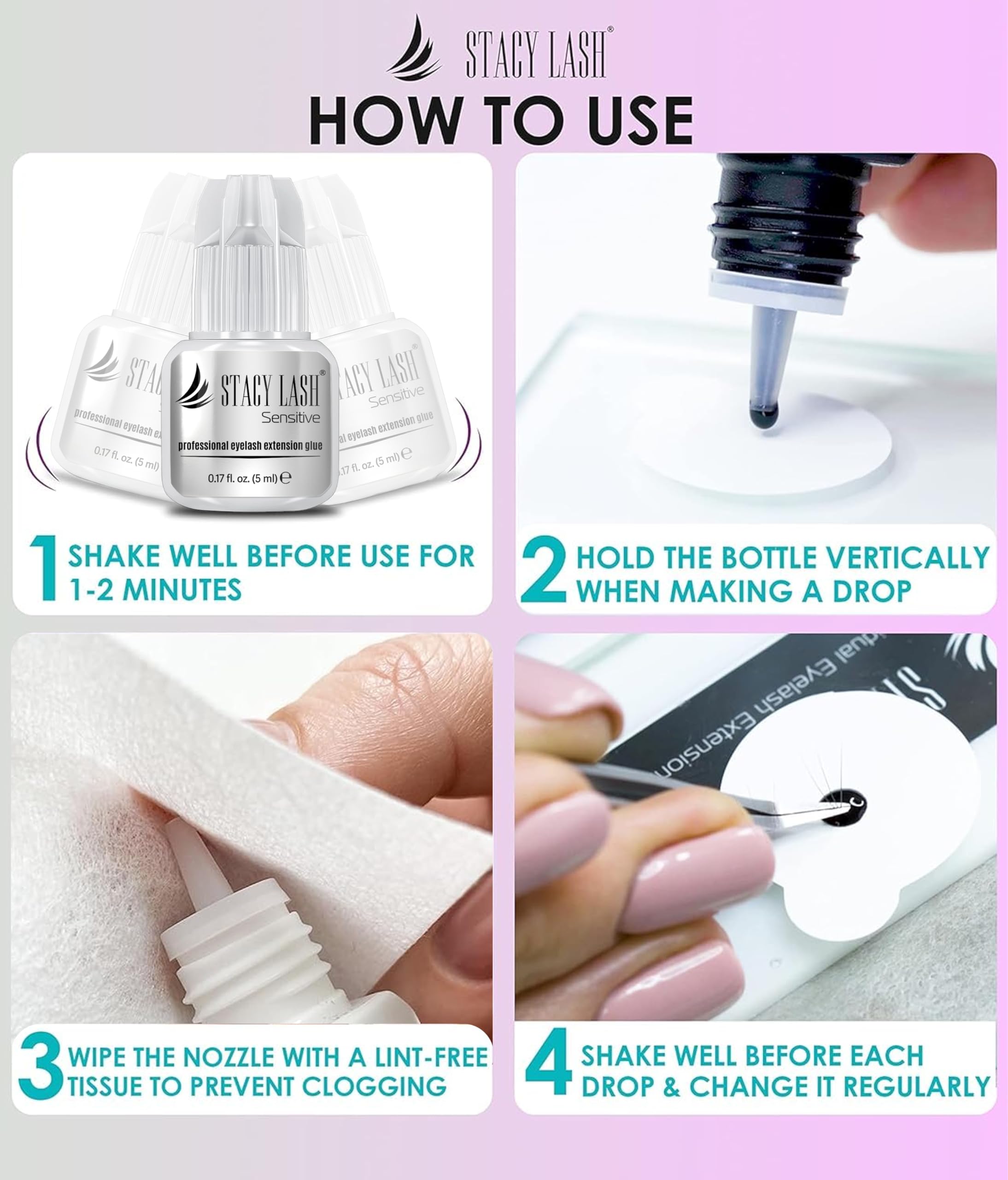 STACY LASH latex-free formula for sensitive eyes