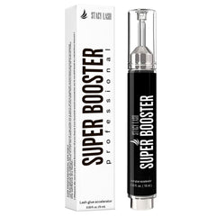 STACY LASH Super Booster bottle cap closeup showing precise accelerator release.