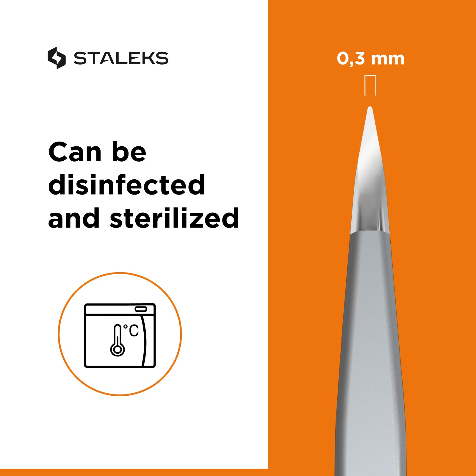 Poignées fines STALEKS PRO EXPERT 10 offrent un contrôle précis des sourcils.